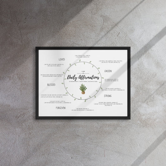 DAILY AFFIRMATIONS | FRAMED CANVAS